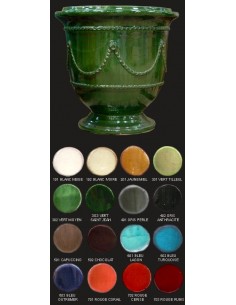 Vase saint jean de fos, diamètre 48 cm, décor guirlande