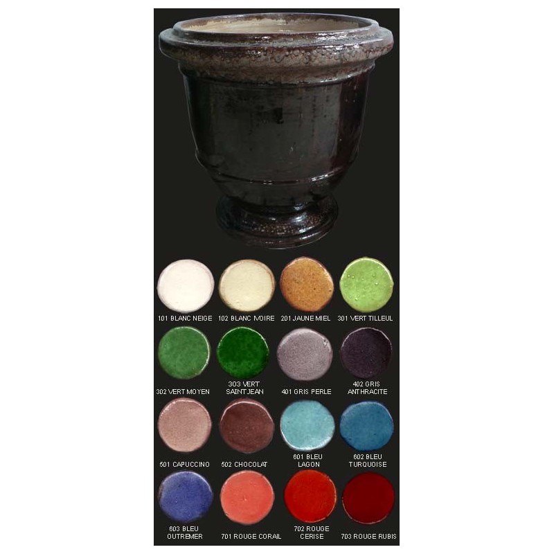 Vase saint jean de fos, diamètre 66 cm, décor classique