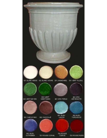 Vase saint jean de fos, diamètre 80 cm, décor gaudron