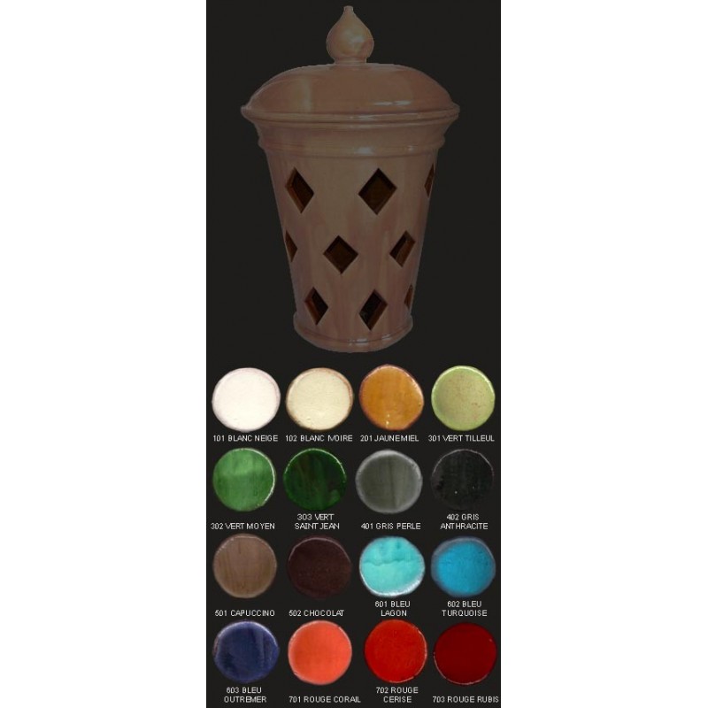 Vase lampe, diamètre 34 cm, capuccino