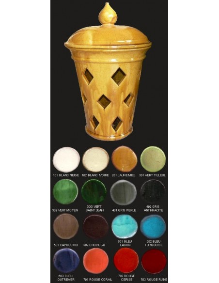 Vase lampe, diamètre 34 cm, jaune miel