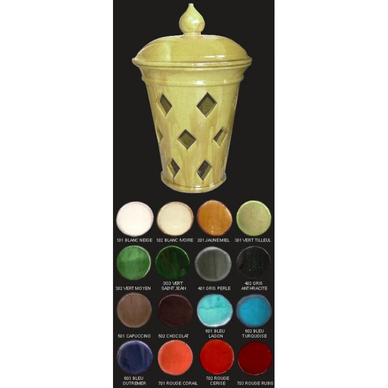 Vase lampe, diamètre 34 cm, vert tilleul