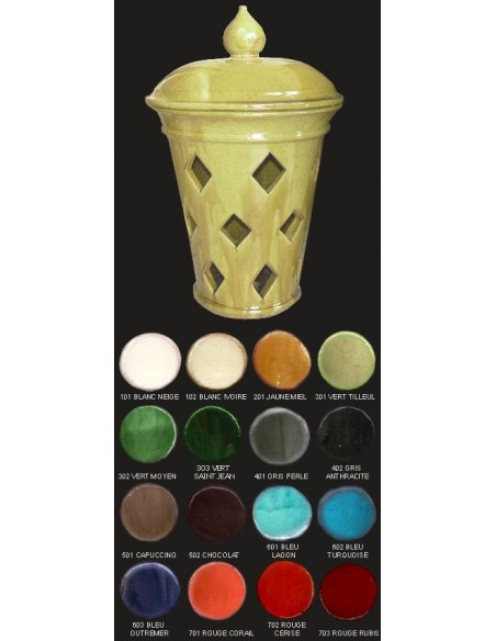 Vase lampe, diamètre 34 cm, vert tilleul