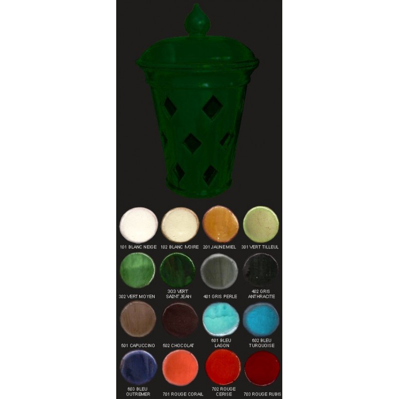Vase lampe, diamètre 34 cm, vert saint jean
