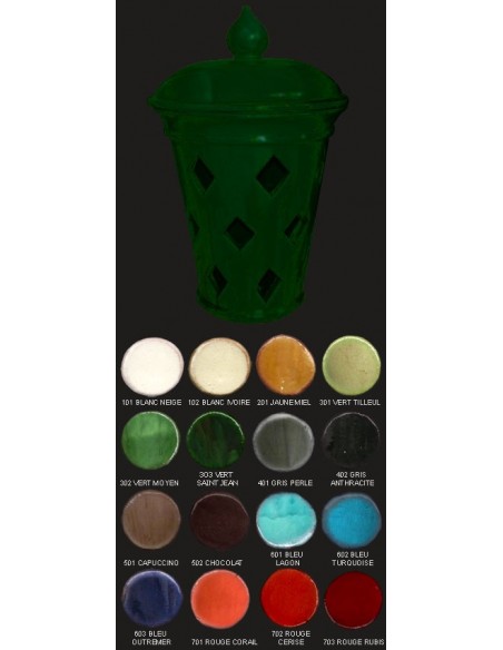 Vase lampe, diamètre 34 cm, vert saint jean