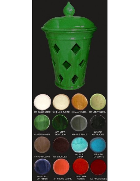 Vase lampe, diamètre 34 cm, vert moyen