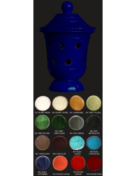 Vase lampe, diamètre 48 cm, bleu outremer