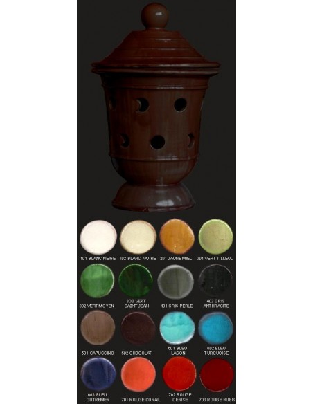 Vase lampe, diamètre 48 cm, chocolat