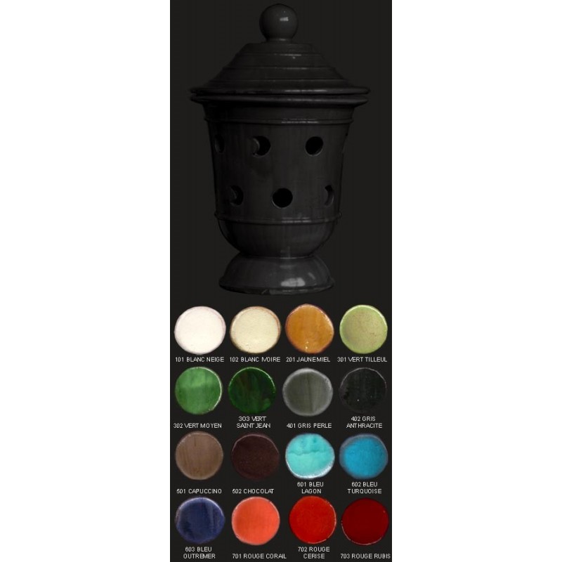 Vase lampe, diamètre 48 cm, gris anthracite