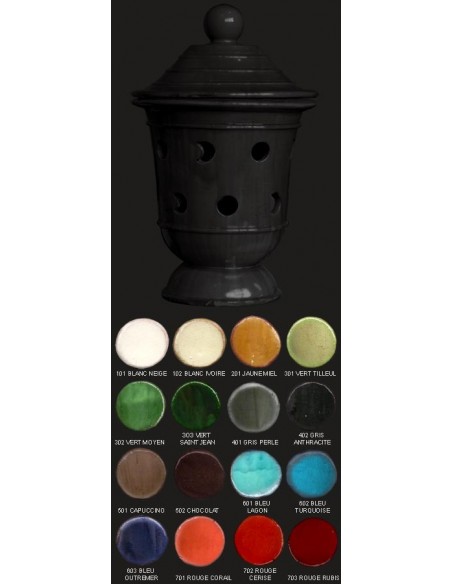 Vase lampe, diamètre 48 cm, gris anthracite