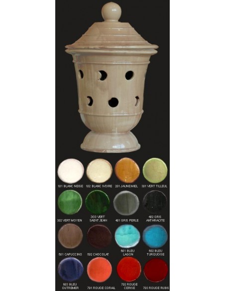 Vase lampe, diamètre 48 cm, blanc ivoire