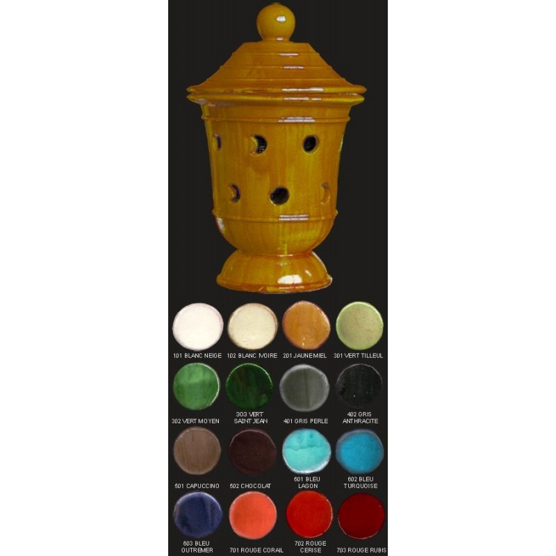Vase lampe, diamètre 48 cm, jaune miel