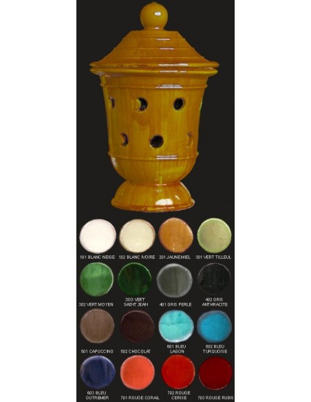 Vase lampe, diamètre 48 cm, jaune miel