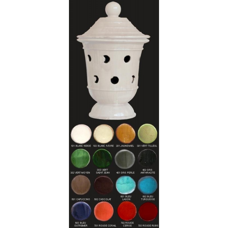 Vase lampe, diamètre 48 cm, blanc neige
