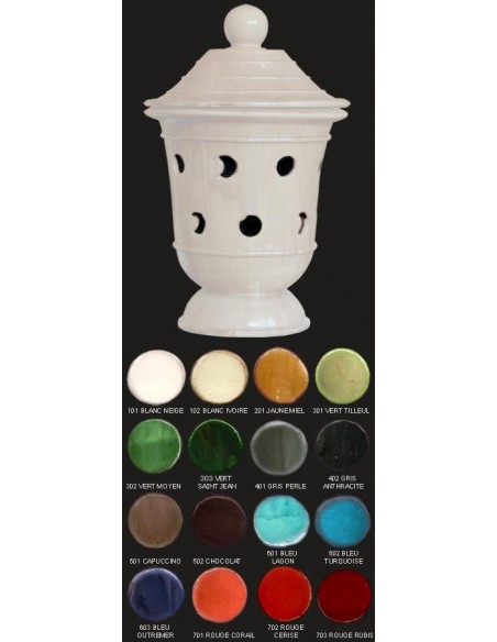 Vase lampe, diamètre 48 cm, blanc neige