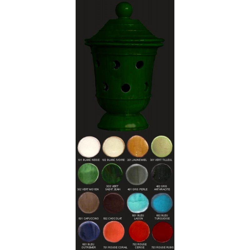 Vase lampe, diamètre 48 cm, vert saint jean