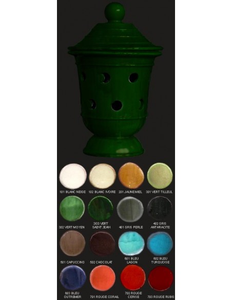 Vase lampe, diamètre 48 cm, vert saint jean