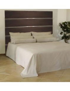 Tête de lit 5 panneaux en bois et inox