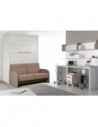 Lit rabattable ROME 140/160 cm x 200 cm, Profondeur élément 58 cm, Profondeur lit ouvert 218 cm, recouvrement canapé Toro, catég