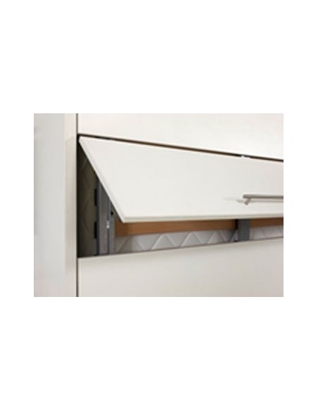 Lit rabattable ROME 140/160 cm x 200 cm, Profondeur élément 58 cm, Profondeur lit ouvert 218 cm, recouvrement canapé Toro, catég