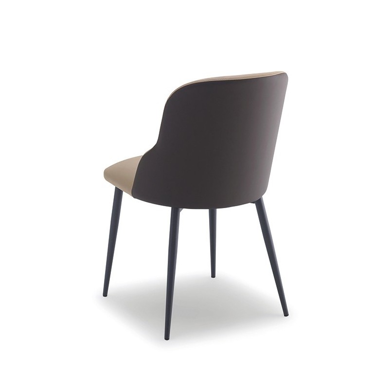 Chaise CHANTAL pieds ronds, simili-cuir Magnum