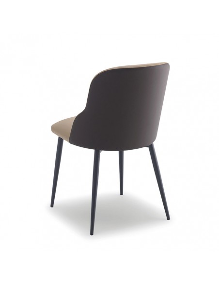 Chaise CHANTAL pieds ronds, simili-cuir Magnum