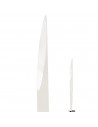Blanc + socle acier poli