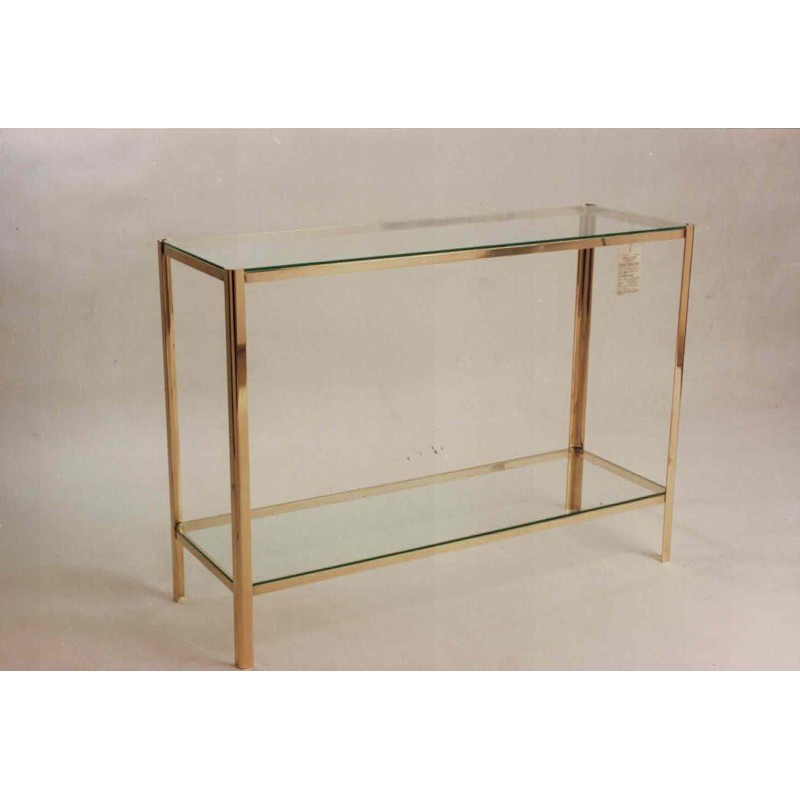 Console rectangulaire en laiton massif 2 niveaux