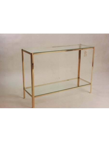 Console rectangulaire en laiton massif 2 niveaux