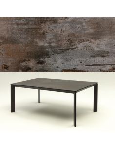 Table de repas fixe céramique et piètement sur mesure