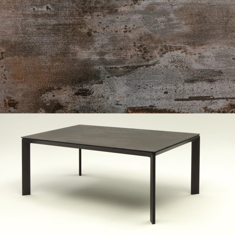 Table de repas fixe céramique et piètement sur mesure