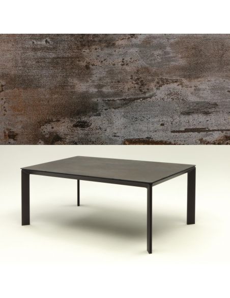 Table de repas fixe céramique et piètement sur mesure
