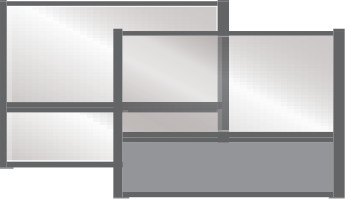 Schéma Cadre TOPAZIO, hauteur 150 cm x longueur 200 cm