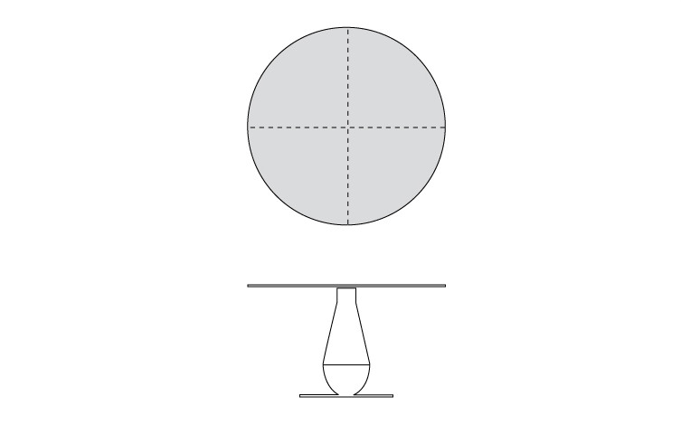 Dimensions Table fixe Perla Dexo