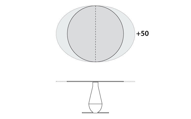 Dimensions Table extensible Perla Dexo