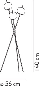 Dimensions Lampadaire KUSHI floor Kundalini