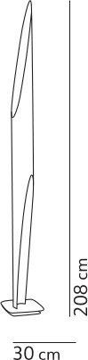 Dimensions Lampadaire SHAKTI 200 KDLN