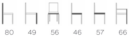 Dimensions Chaise LENA C0212 MOBITEC