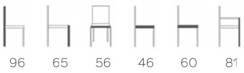 Dimensions Tabouret LENA C0712 MOBITEC