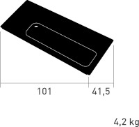 Dimensions Tablette duo 101 x 41,5 cm RIVAGE VLAEMYNCK