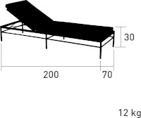 Dimensions Bain de soleil RIVAGE VLAEMYNCK