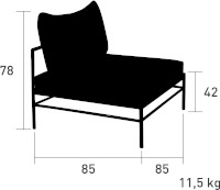 Dimensions Chauffeuse RIVAGE VLAEMYNCK