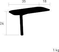 Dimensions Tablette pivotante RIVAGE VLAEMYNCK